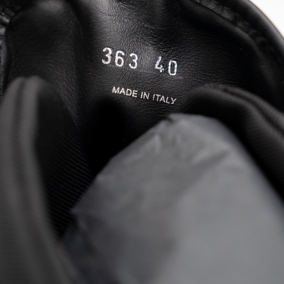 size 40eu 10 US Prada Leather Nylon Rubber Monolith Winter Combat Boots Black - Picture 10 of 13